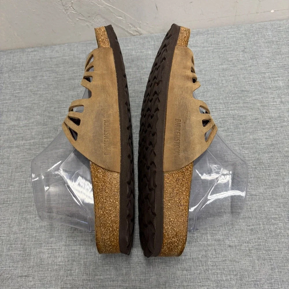Birkenstock Granby Sandals Women Size 9 Brown Tobacco Nubuck Leather Multi-Strap